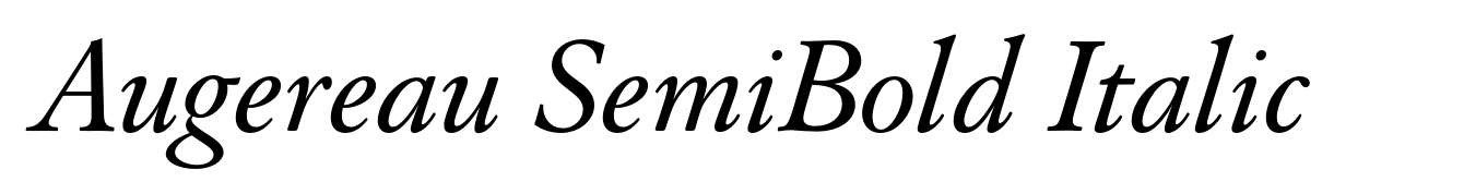 Augereau SemiBold Italic